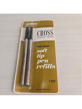 VTG Cross Ballpoint Pen Refills Fine Point Soft Tip Two In Pkg Writing Classic